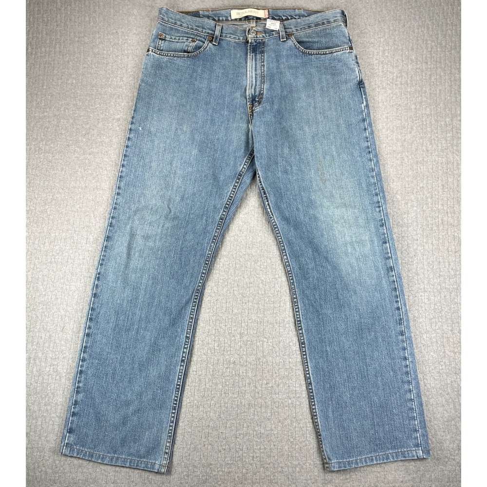 Vintage Levi's 505 Jeans Men 38x34 Fits 37X30 Blue Denim Straight Leg Light wash